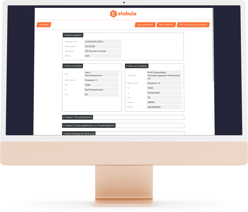 Mockup von etabula